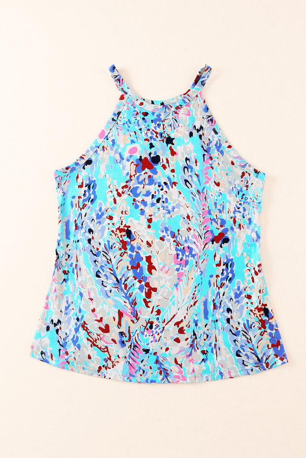 Printed Round Neck Tank Top Trendsi