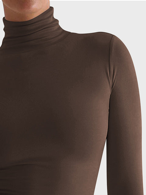 Turtleneck Long Sleeve T-Shirt Trendsi