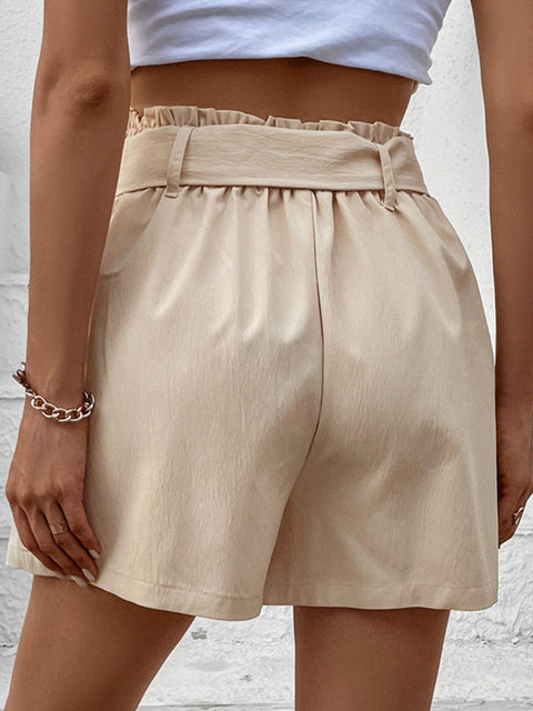 Belted Shorts with Pockets Trendsi