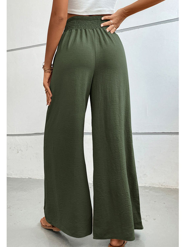 Wide Waistband Relax Fit Long Pants Trendsi