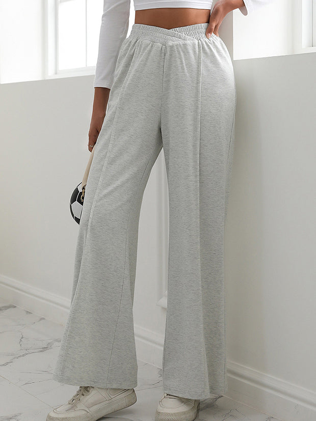 V-Waist Wide Leg Pants