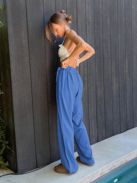 Tied High Waist Wide Leg Pants Trendsi