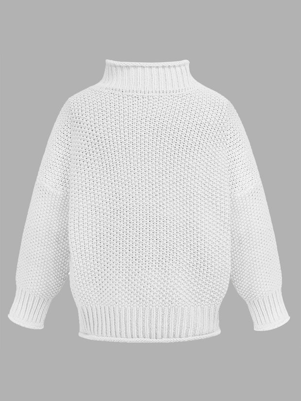 Turtleneck Long Sleeve Sweater Trendsi