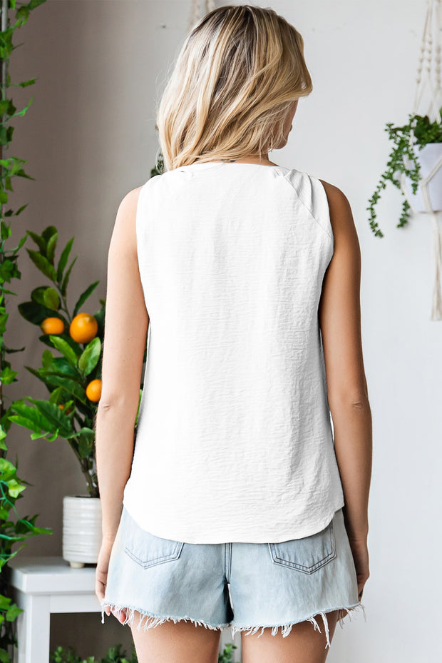 Knot Detail V-Neck Tank Trendsi