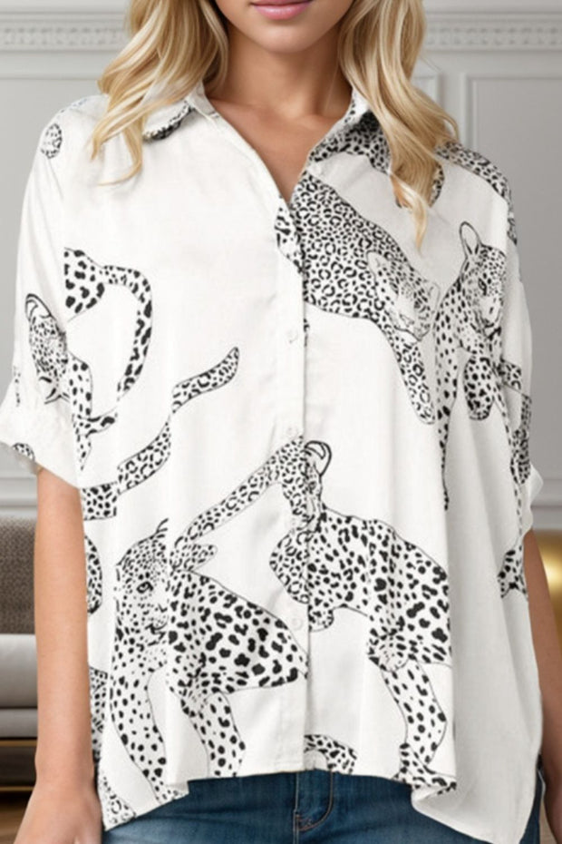 Printed Collared Neck Half Sleeve Shirt