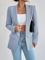 Shawl Collar Long Sleeve Blazer Trendsi