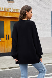 Round Neck  Long Sleeve Sweater Trendsi