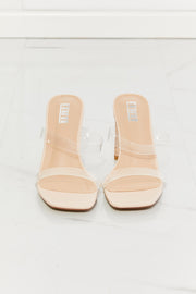 MMShoes Walking On Air Transparent Double Band Heeled Sandals