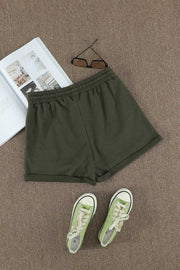 Drawstring Waist Cuffed Shorts Trendsi