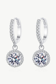 Moissanite Round-Shaped Drop Earrings Trendsi