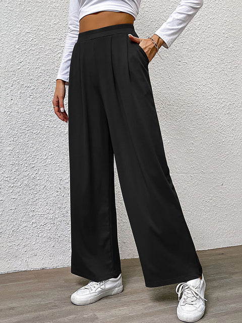 High Waist Straight Pants Trendsi