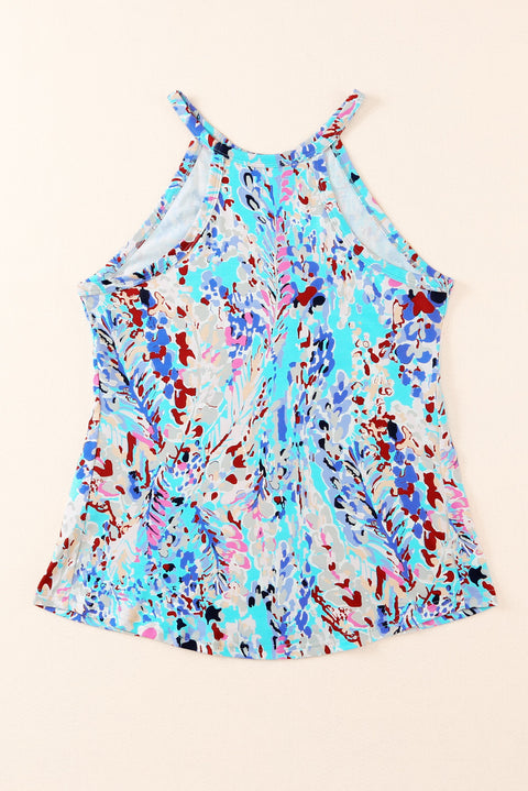 Printed Round Neck Tank Top Trendsi