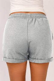 Drawstring Waist Cuffed Shorts Trendsi