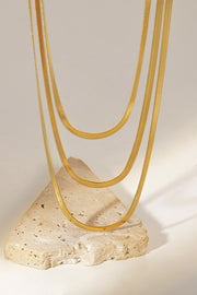 Triple-Layered Snake Chain Necklace Trendsi