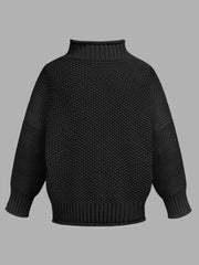 Turtleneck Long Sleeve Sweater Trendsi