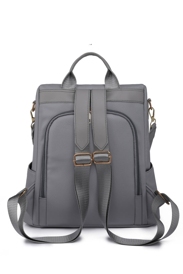 Pum-Pum Zipper Backpack Trendsi