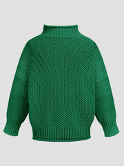 Turtleneck Long Sleeve Sweater Trendsi