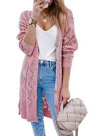 V-Neck Long Sleeve Cardigan Trendsi