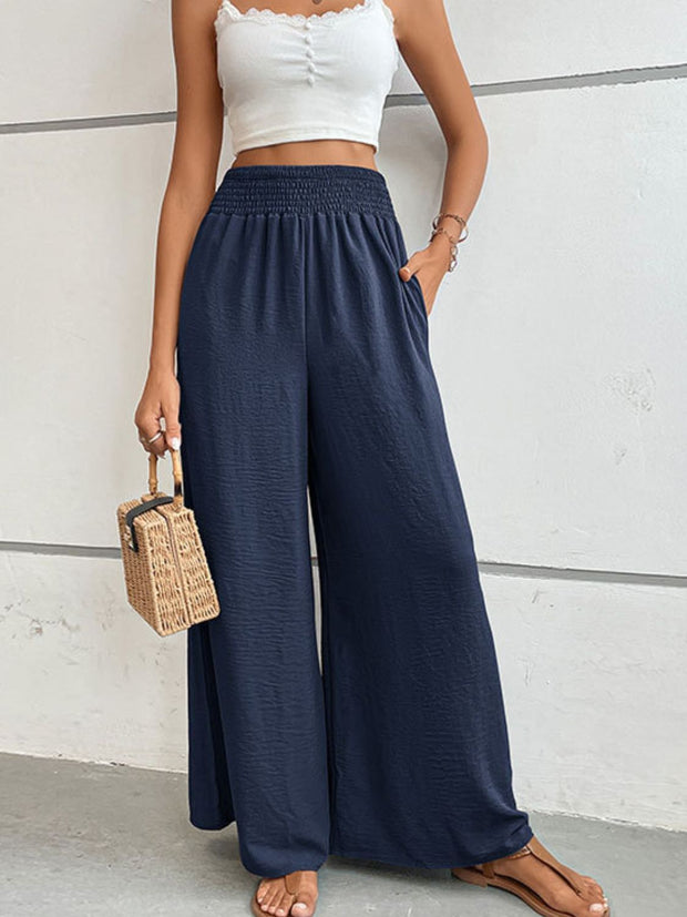 Wide Waistband Relax Fit Long Pants Trendsi