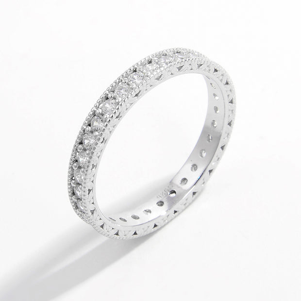 925 Sterling Silver Zircon Ring Trendsi