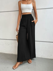 Wide Waistband Relax Fit Long Pants Trendsi