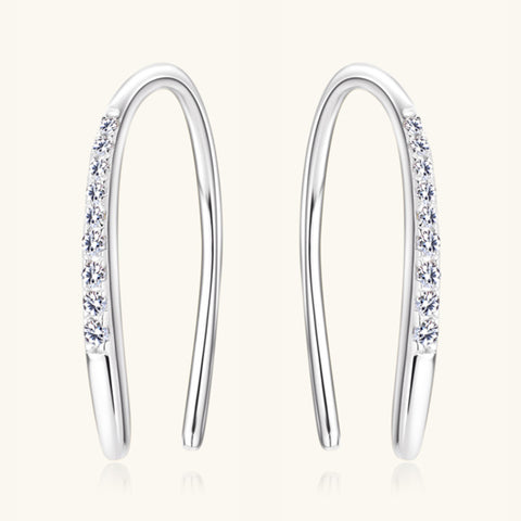 Moissanite 925 Sterling Silver U Shape Earrings