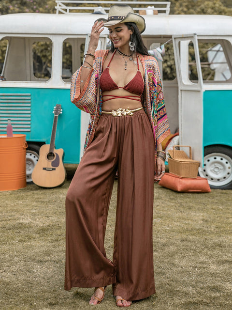 High Waist Wide Leg Pants Trendsi