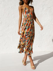 Printed Sleeveless Midi Cami dress Trendsi