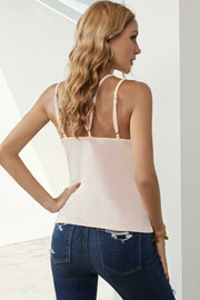 Lace Double Spaghetti Strap Cami Top Trendsi