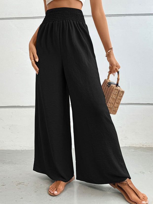 Wide Waistband Relax Fit Long Pants Trendsi