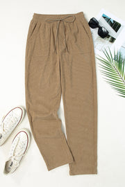 Drawstring Straight Pants with Pockets Trendsi