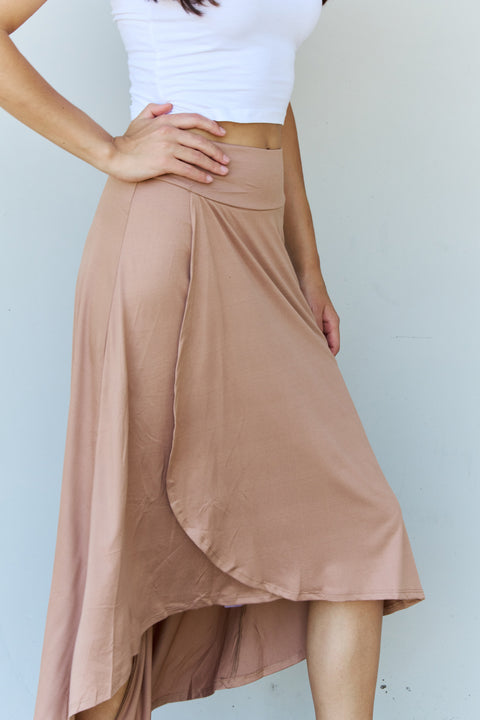 Ninexis First Choice High Waisted Flare Maxi Skirt in Camel Trendsi