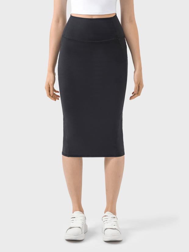 Slit Wrap Active Skirt Trendsi