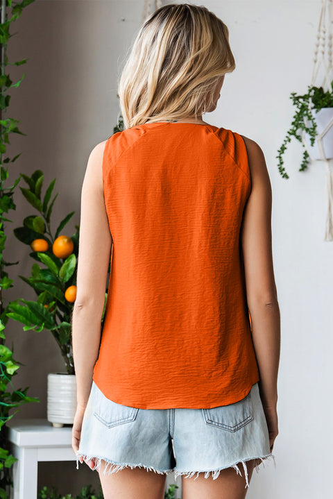 Knot Detail V-Neck Tank Trendsi