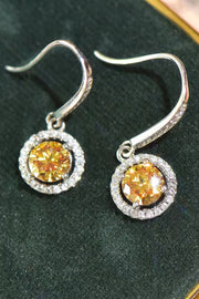 Platinum-Plated 2 Carat Moissanite Drop Earrings Trendsi