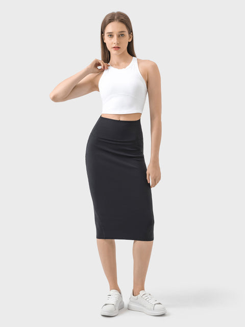 Slit Wrap Active Skirt Trendsi