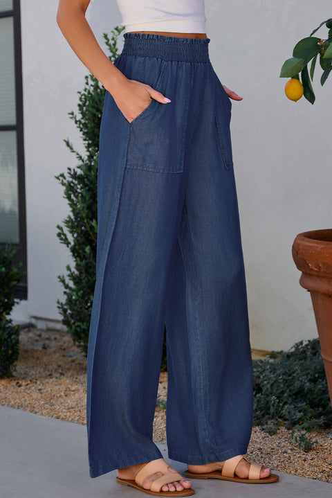 Wide Leg Pants with Pockets Trendsi