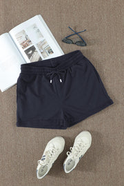 Drawstring Waist Cuffed Shorts Trendsi