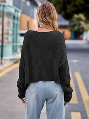 Round Neck Cable-Knit Sweater Trendsi