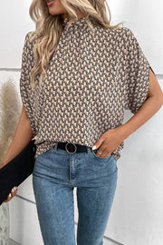 Tie Back Slit Half Sleeve Blouse Trendsi