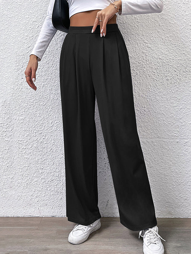 High Waist Straight Pants Trendsi