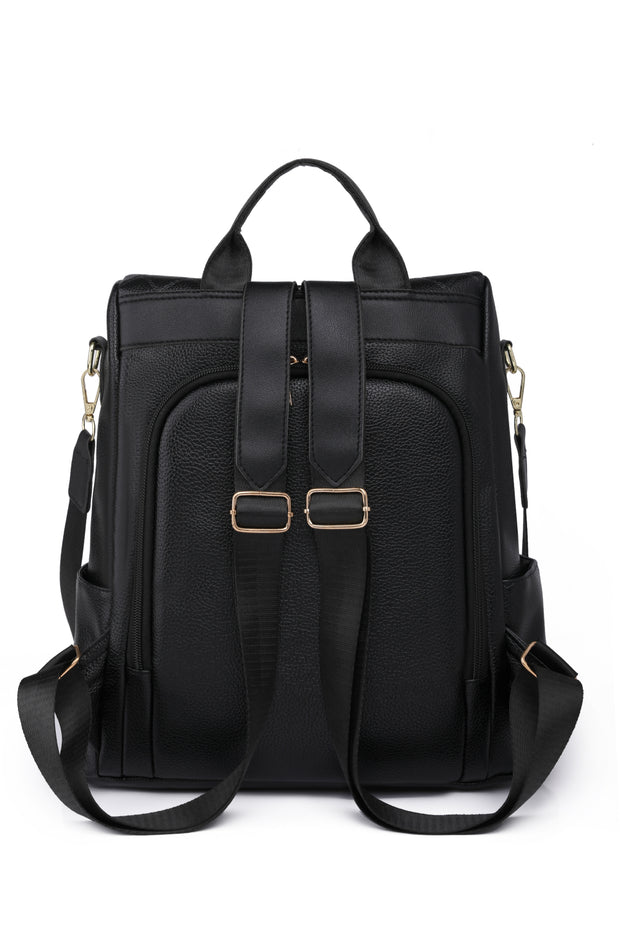 Pum-Pum Zipper Backpack Trendsi