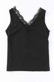 Lace Detail V-Neck Tank Trendsi