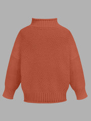 Turtleneck Long Sleeve Sweater Trendsi