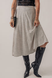 Speckle High Waist Midi Skirt Trendsi