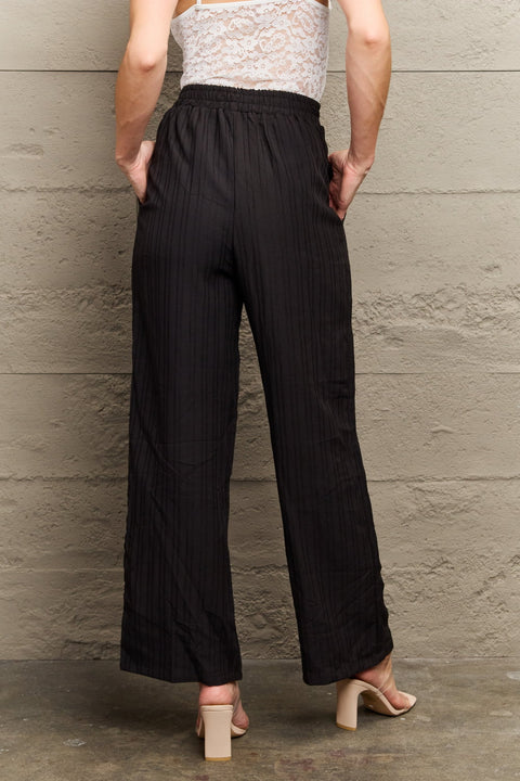 Tie Waist Long Pants Trendsi