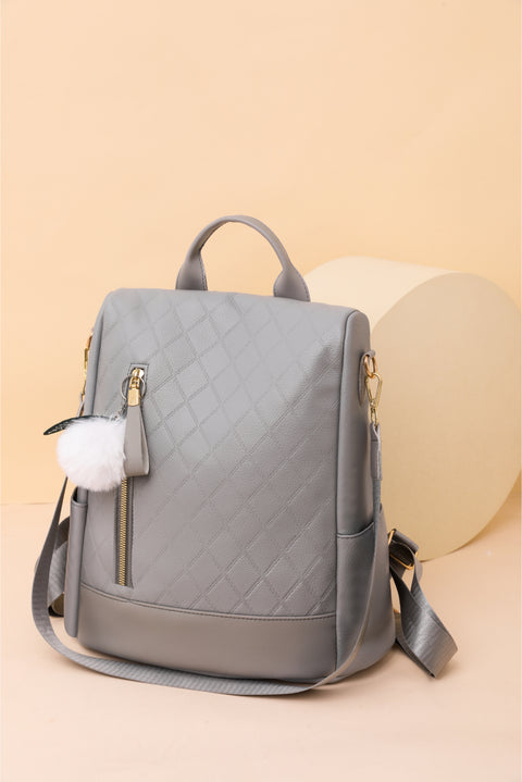 Pum-Pum Zipper Backpack Trendsi