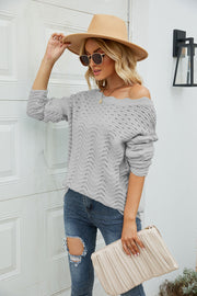 Round Neck Drop Shoulder Sweater