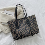 PU Leather Leopard Tote Bag Trendsi