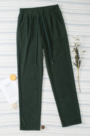 Drawstring Straight Pants with Pockets Trendsi